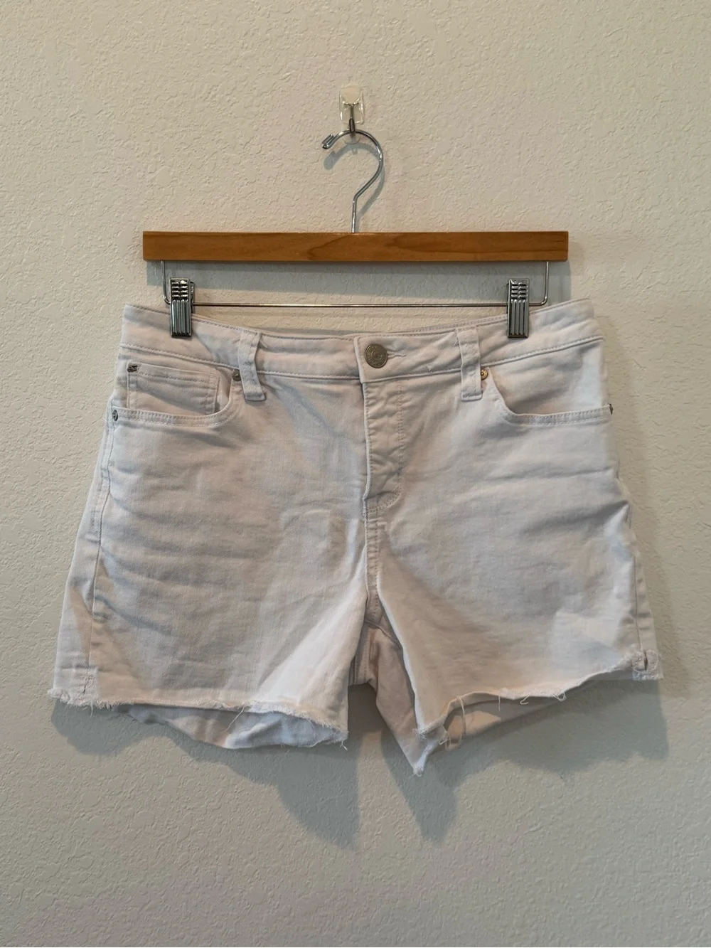 Seven7 White Denim Cutoff Jean Shorts